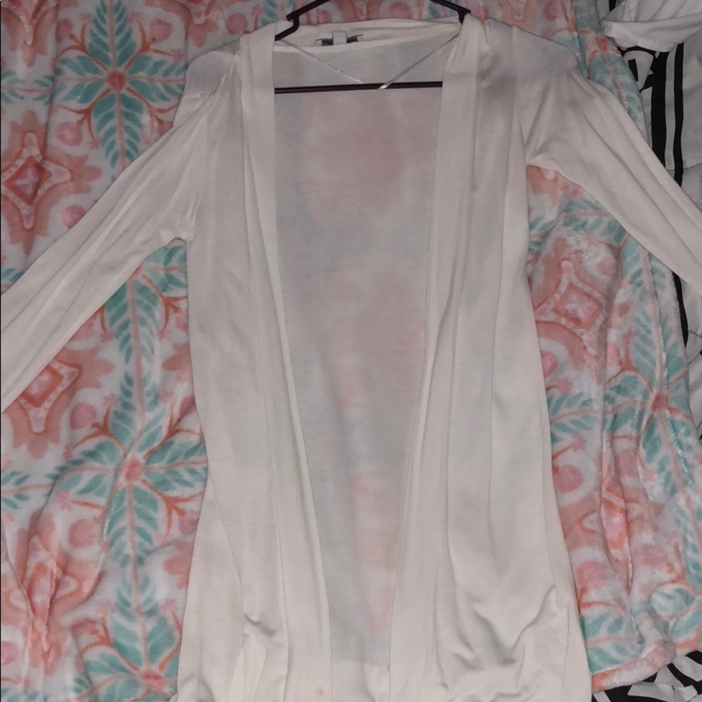 White cardigan